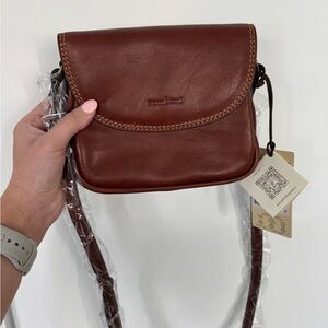 Classic Brown Leather Crossbody Bag